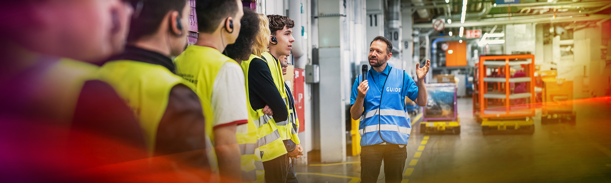 Guide gives guided tour of BMW Plant Oxford